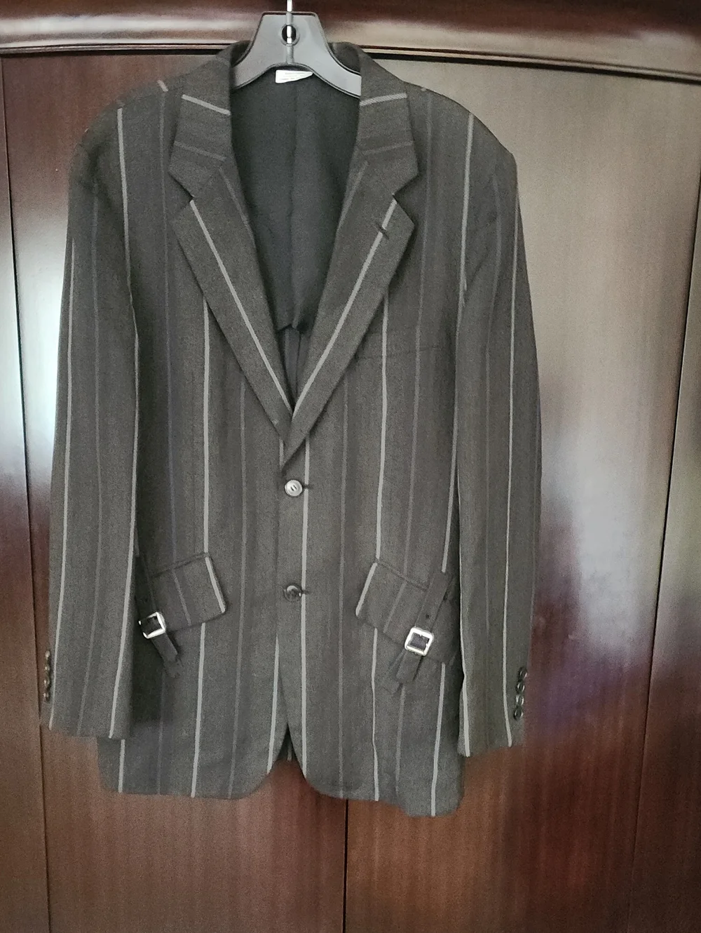 Comme des Garcons Black Pinstripe Wool Sport Coat